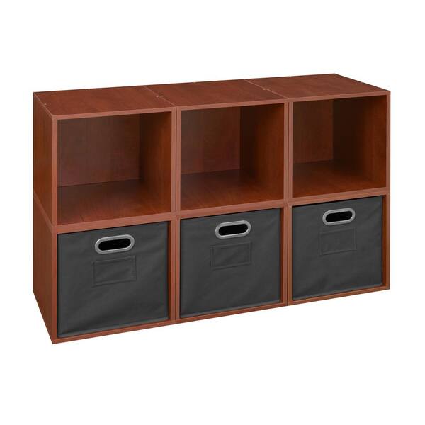 Niche 26 in. H x 39 in. W x 13 in. D Wood 6- Cube Organizer ...