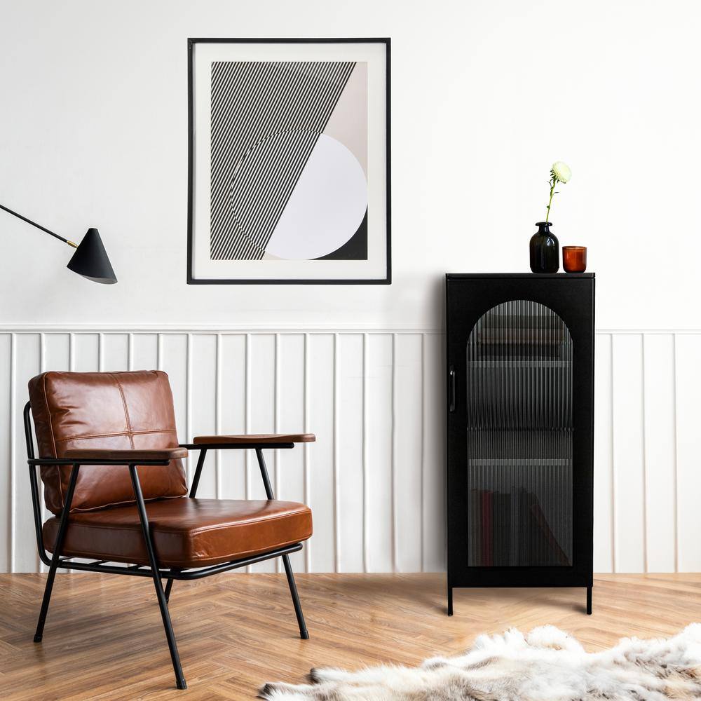 Creative Co-Op Abstract Deco Print with Wood Frame