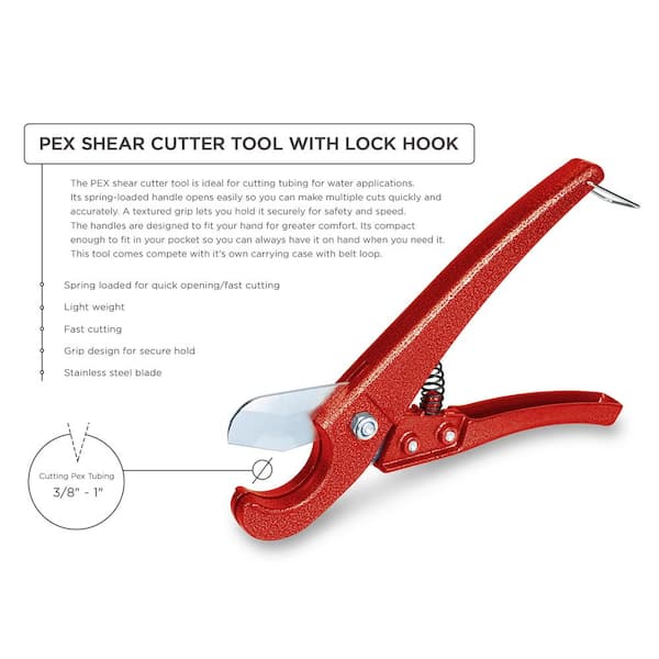 Combo Angle Head PEX Pipe Crimping Tool Kits Used for 1/2" & 3/4" Pex Crimp 