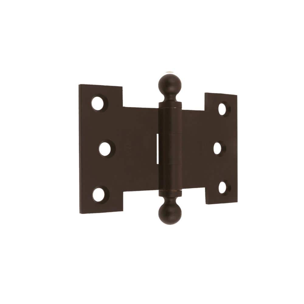 Oil-Rubbed Bronze 2.5" x 4" Solid Brass Parliament Hinges with Ball Finials