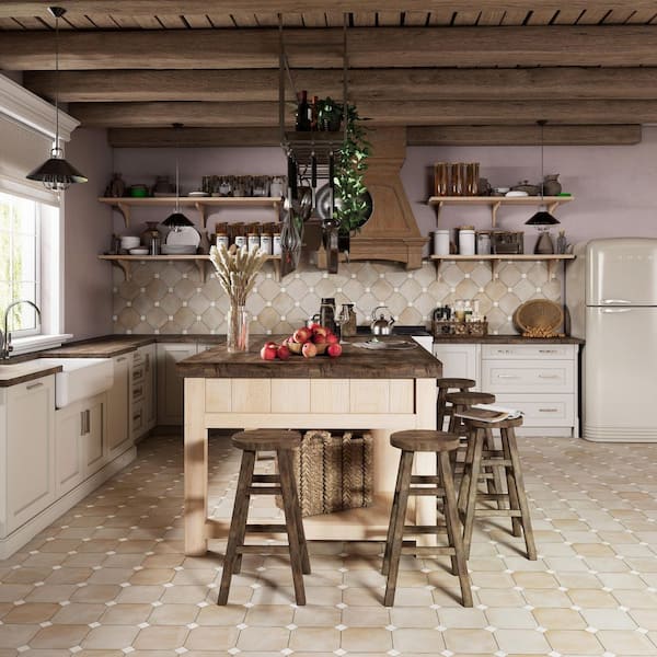 Laverton Octagon Arena with Taco Nieve 8 in. x 8 in. Porcelain Floor and Wall Tile (11.25 sq. ft. /Case)