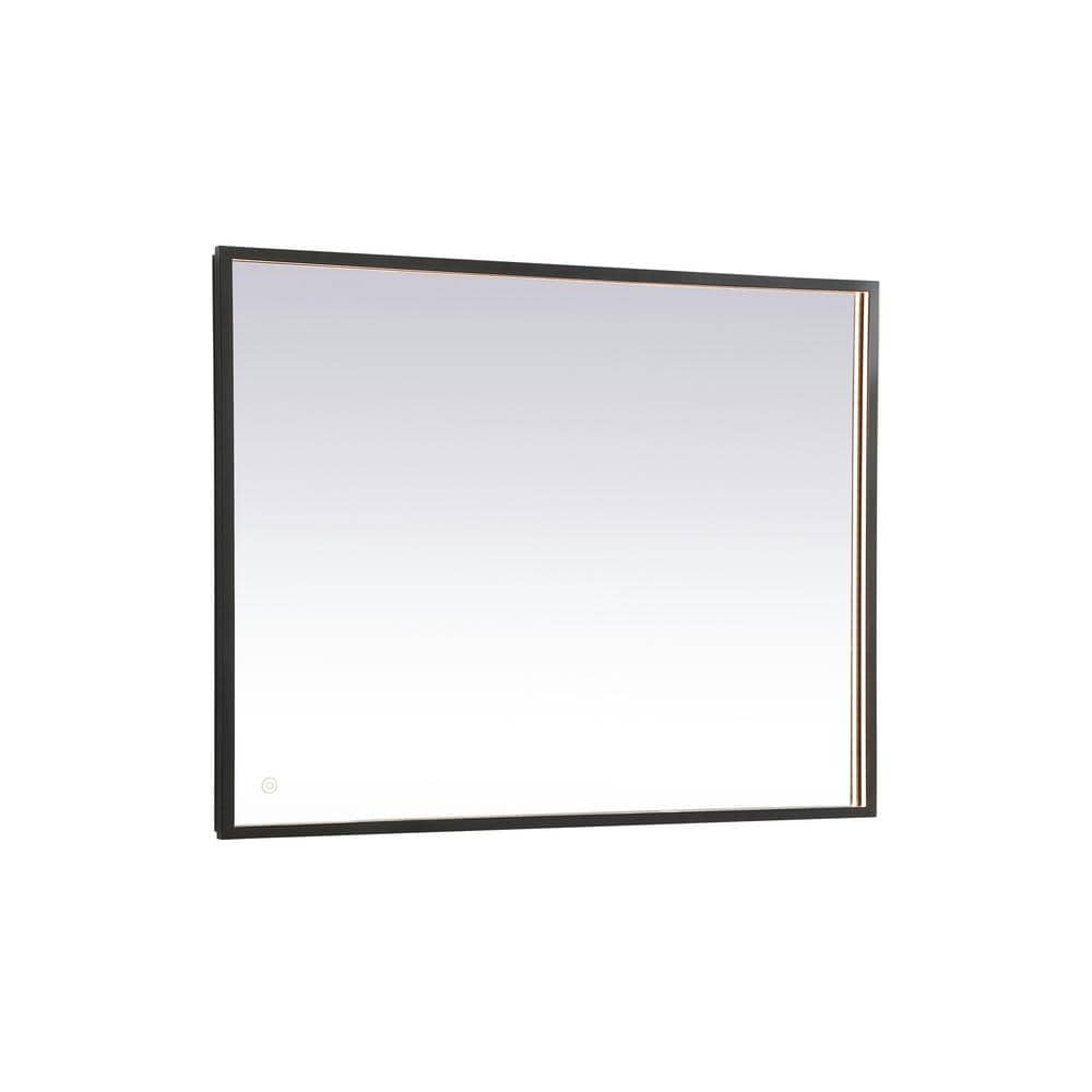 Timeless Home 30 in. W x 40 in. H Modern Rectangular Aluminum Framed LED Ba
