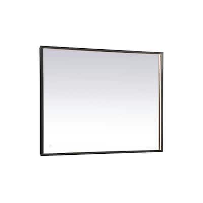 Led Light Black Vanity Mirrors, Black Framed Lighted Mirror