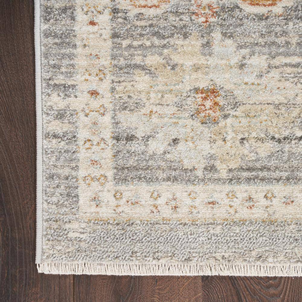 Gray 8' x 10' Vintage Synthetic Persian Area Rug