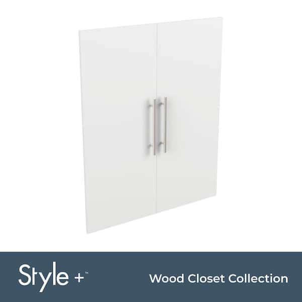 Style+ 25 in. W Modern White Closet Door Kit
