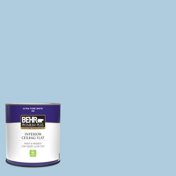 BEHR PREMIUM PLUS 1 qt. #M500-2 Early September Ceiling Flat Interior Paint