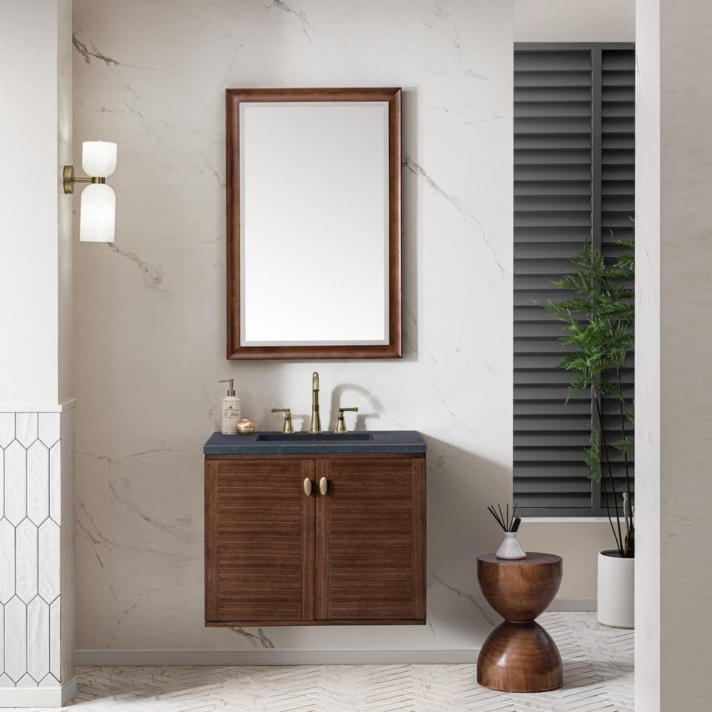 Amberly 30" Walnut Single Bathroom Vanity Base