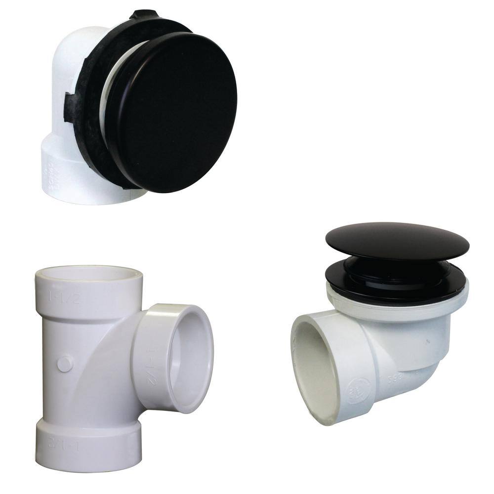 Sch. 40 PVC Plumbers Pack with Tip-Toe Bath Drain in Matte Black price history on PriceWatchPro