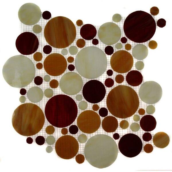 Ivy Hill Tile Planet Blend 12 in. x 12 in. x 8 mm Glass Floor and Wall Tile