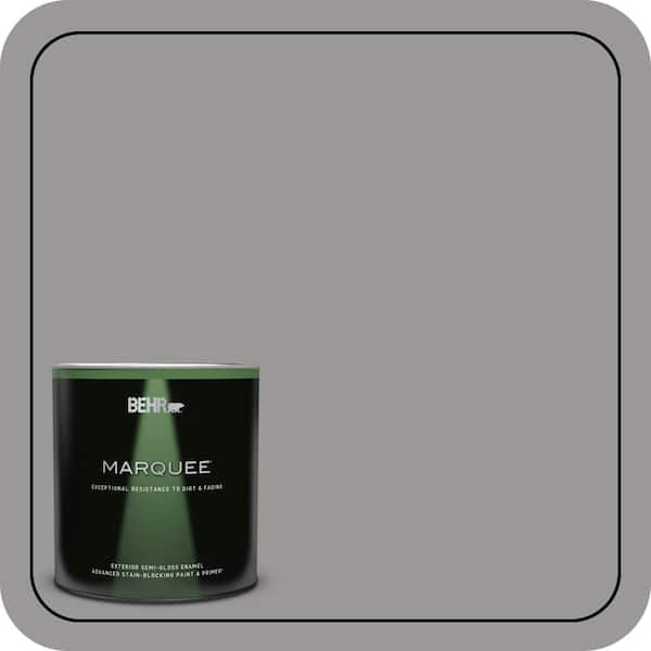 BEHR MARQUEE 1 qt. Home Decorators Collection #HDC-NT-10A Dolphin Gray Semi-Gloss Enamel Exterior Paint & Primer