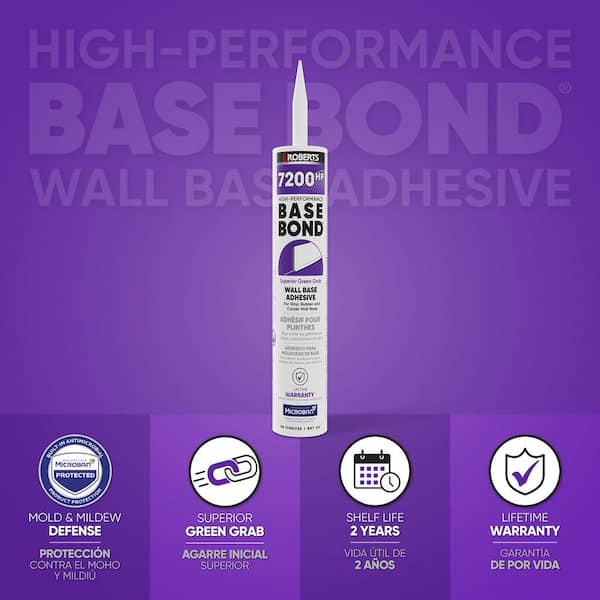 7200HP 30 oz. 24 Hour Dry Time Vinyl, Rubber and Carpet Wall Base Floor Adhesive in Light Tan