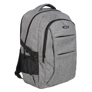 18 in. Grey Business Pro USB Laptop Backpack