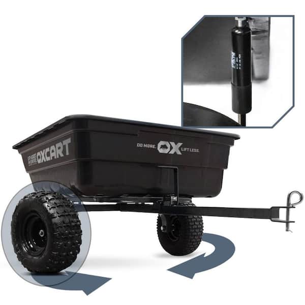 OXCART ATV-Grade Stockman 15 cu. - 17 cu ft. Lift-Assist and Swivel Dump Cart w Terrain MAG Tires