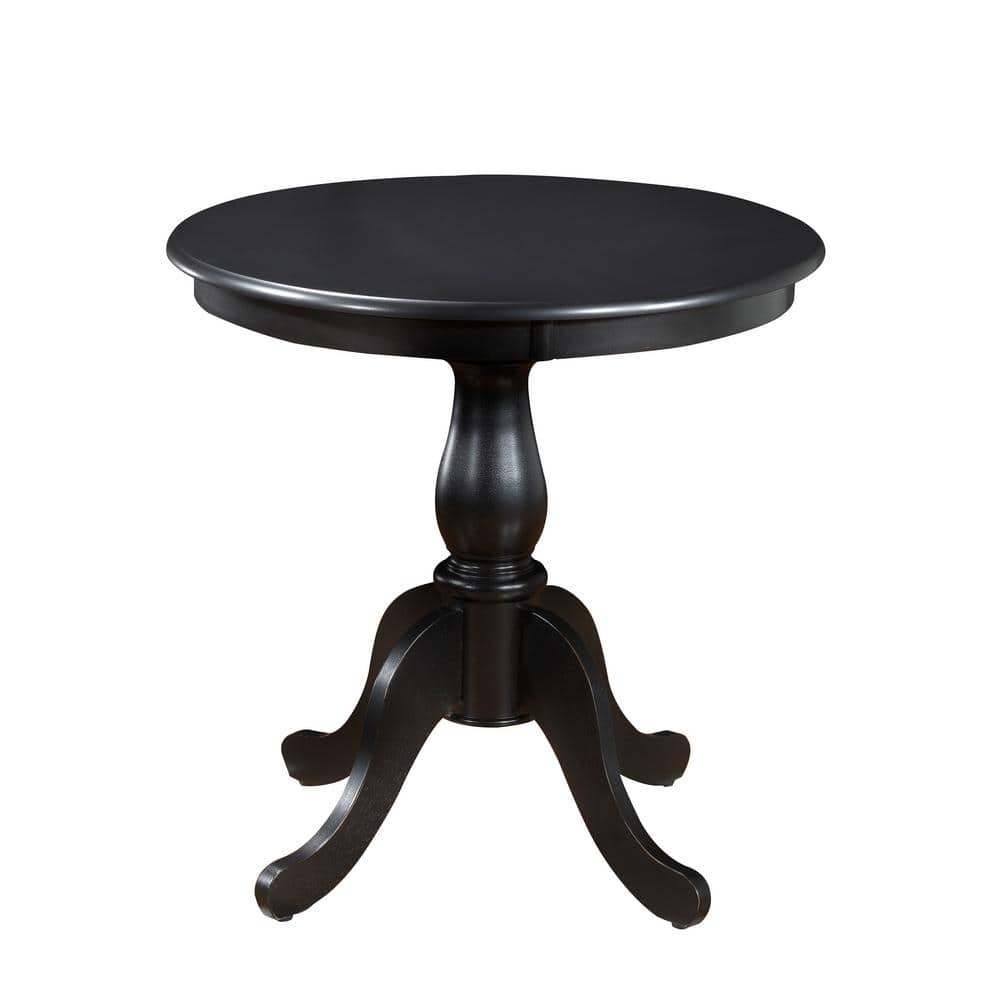 Fairview 30" Dark Wood Round Pedestal Dining Table