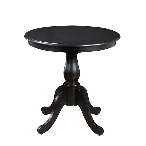 Carolina Cottage Fairview Antique Black Pedestal Dining Table