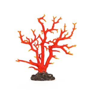 Polyresin cast orange-red coral