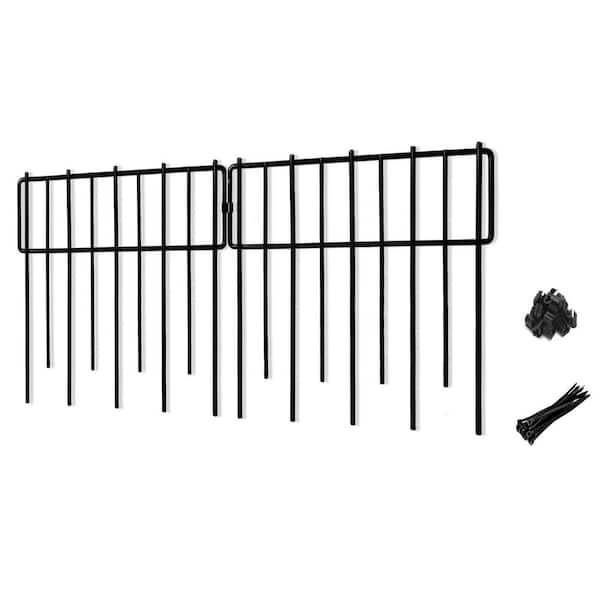 FAWEY TRED INC 12 in. Rustproof Metal Wire Garden Fence Border, 10 Panel Decorative Fences No Dig Fence