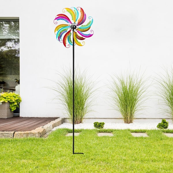 Alpine Corporation BVF206 Wind Spinner Garden Stake, Multicolor