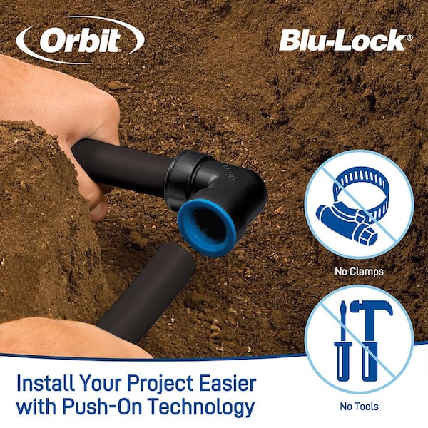 Orbit 3/4 in. Blu-Lock 3X x 1/2 in. FPT Tee 31372H - The