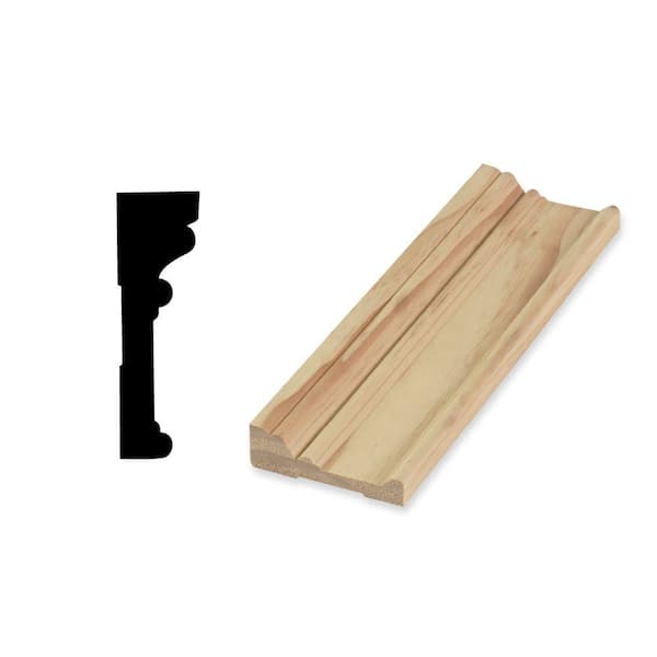 Woodgrain Millwork RB-03 1-1/16 in. x 3-1/2 in. Solid Pine Door and Window Casing