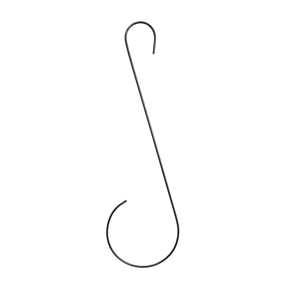 Achla Wrought Iron S Hooks, Black, 4.5, Pack of 3 at