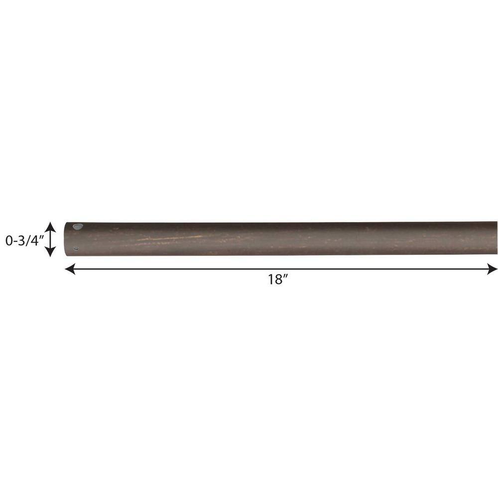 Antique Bronze 18-Inch Steel Ceiling Fan Downrod