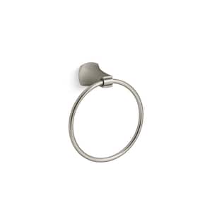 Rubicon Wall-Mount Towel Ring in Vibrant Brushed Nickel