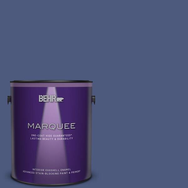 BEHR MARQUEE 1 gal. #BIC-37 Dark Iris Eggshell Enamel Interior Paint & Primer