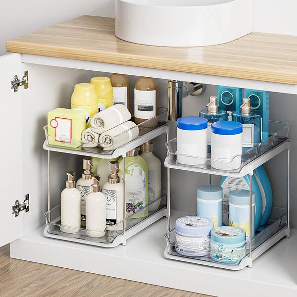 Numhew 2-Tier Multi-Purpose Bathroom Under Sink Organizers and