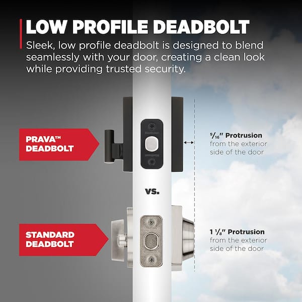 Kwikset Prava Matte Black Single Cylinder Handleset w/ Prava