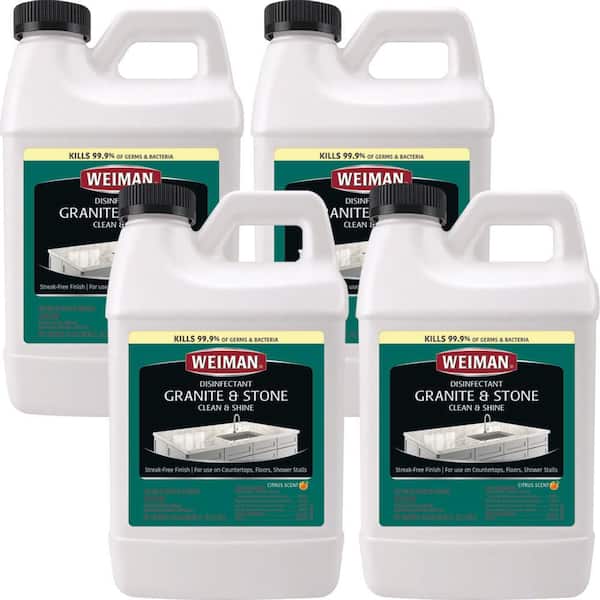 Weiman 64 oz. Granite and Stone Cleaner Countertop Polish for Daily Use (4-Pack)