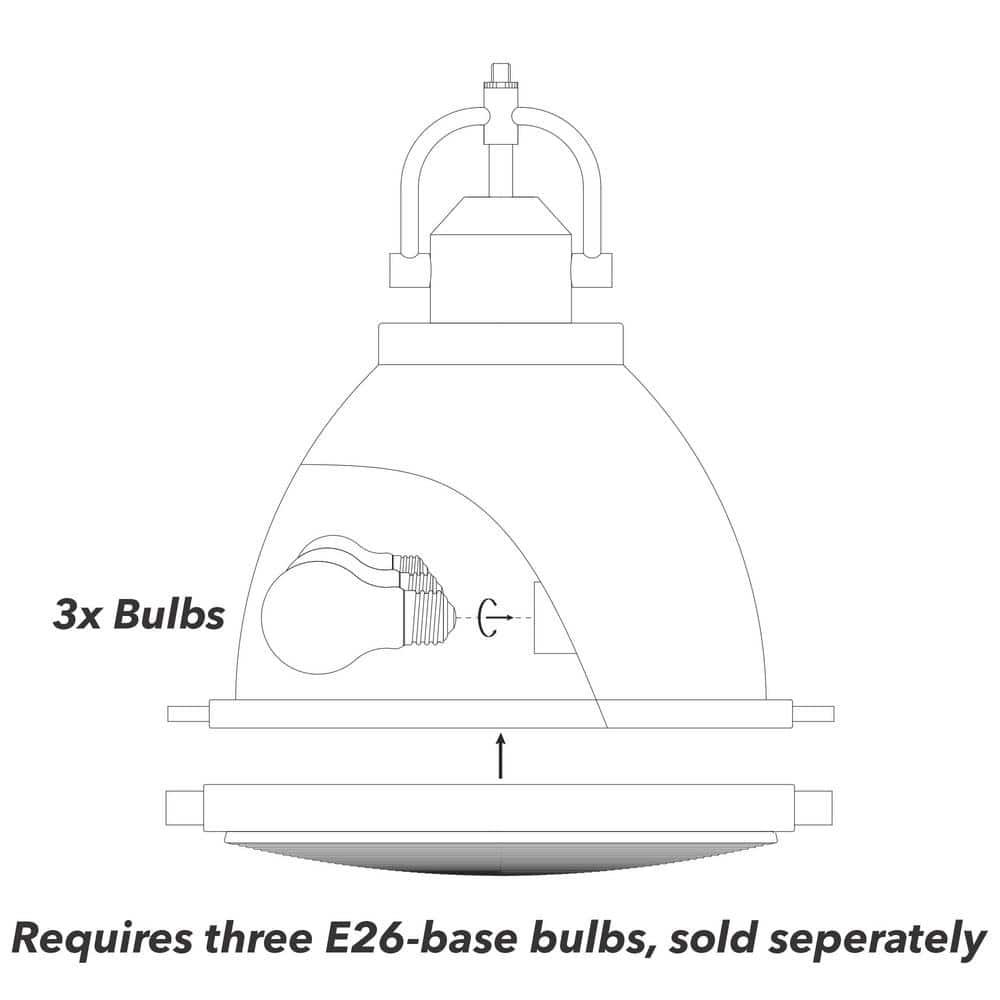 Bridgemoor Modern Brass 17" Glass Dome Pendant Light