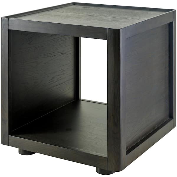 Livabliss Trace Modern End Table, Black, 22 in. H x 22 in. W x 22 in. D