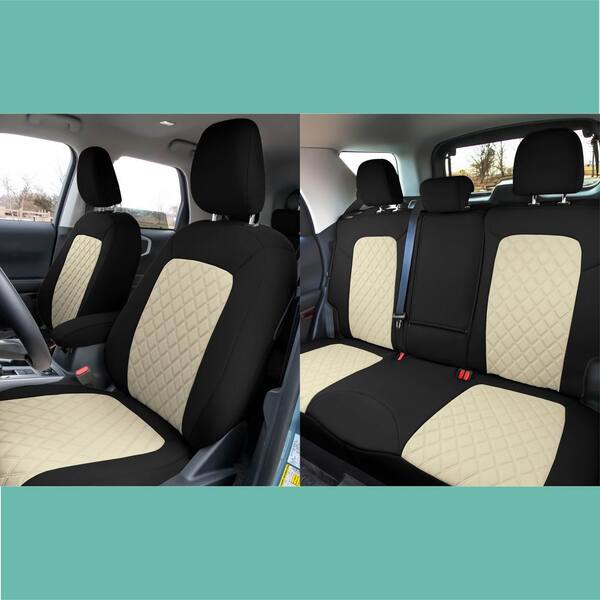FH Group Neoprene Custom Fit Seat Covers for 2021 - 2022 Ford Bronco Sport  - Full Set DMCM5018BEIGE-FULL - The Home Depot