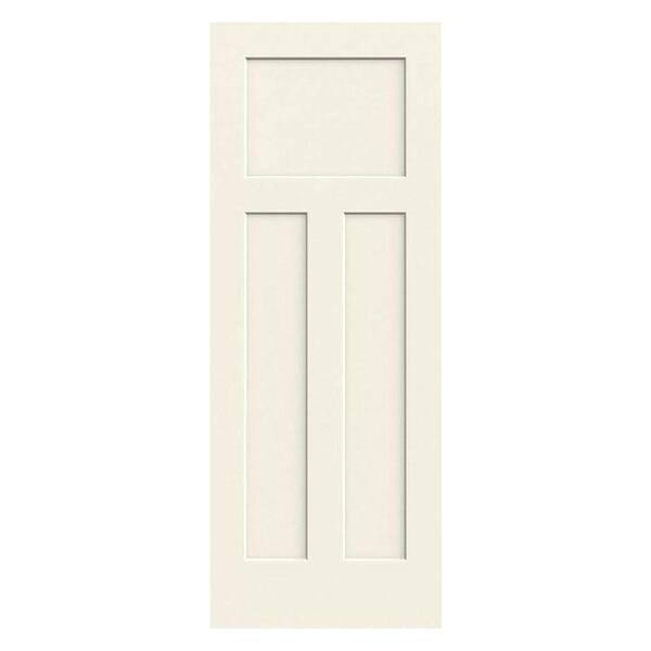 JELD-WEN 28 in. x 80 in. Craftsman Vanilla Painted Smooth Solid Core Molded Composite MDF Interior Door Slab