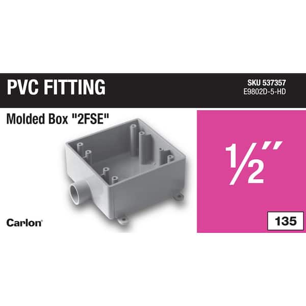 2-Gang 32 cu. in. 1/2 in. PVC Type 2FSE FS Box (E9802D-5-HD)