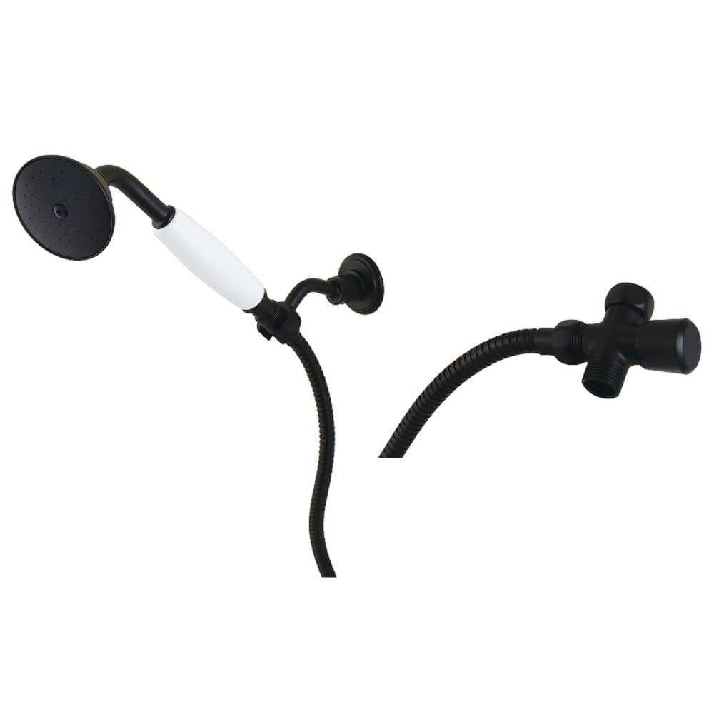 Victorian 1-Spray Wall Mount Handheld Shower Head 1.8 GPM in Matte Black