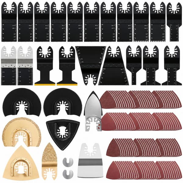 150-Pack High Carbon Steel Stainless Steel Oscillating Multitool Blades with Precision Scale Quick Release