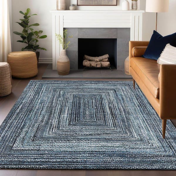 Chantille Machine Washable Indoor/Outdoor Abstract ACN1725 Blue 5 ft. x 7 ft. 6 in. Area Rug
