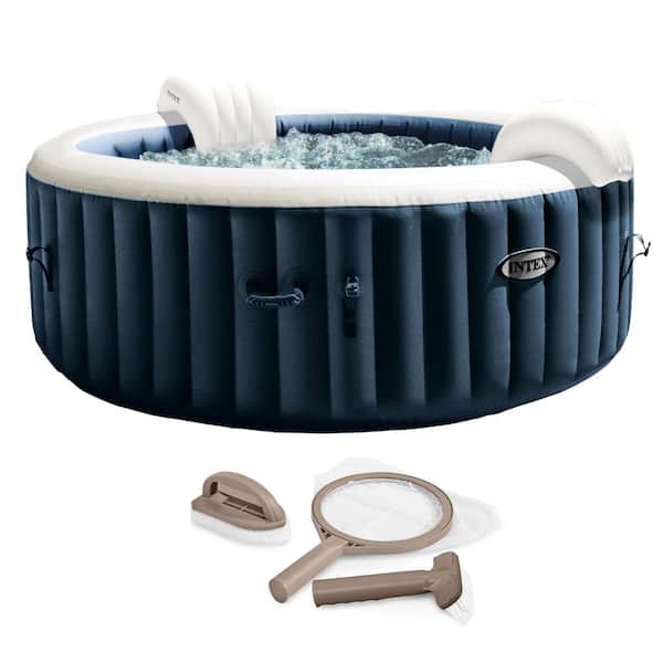 PureSpa Plus 77" x 28" 4-Person Hot Tub with Maintenance Accessory Kit