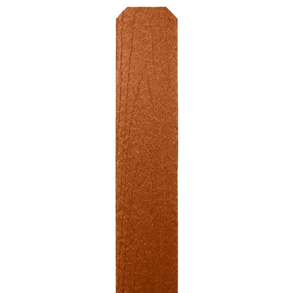 3/8 in. x 5 in. x 5-3/4 ft. Timber Brown Wood Grain Embossed Composite Dog 