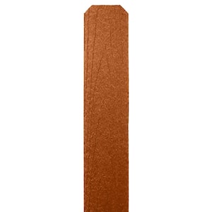 3/8 in. x 5 in. x 5-3/4 ft. Timber Brown Wood Grain Embossed Composite Dog Ear Fence Picket