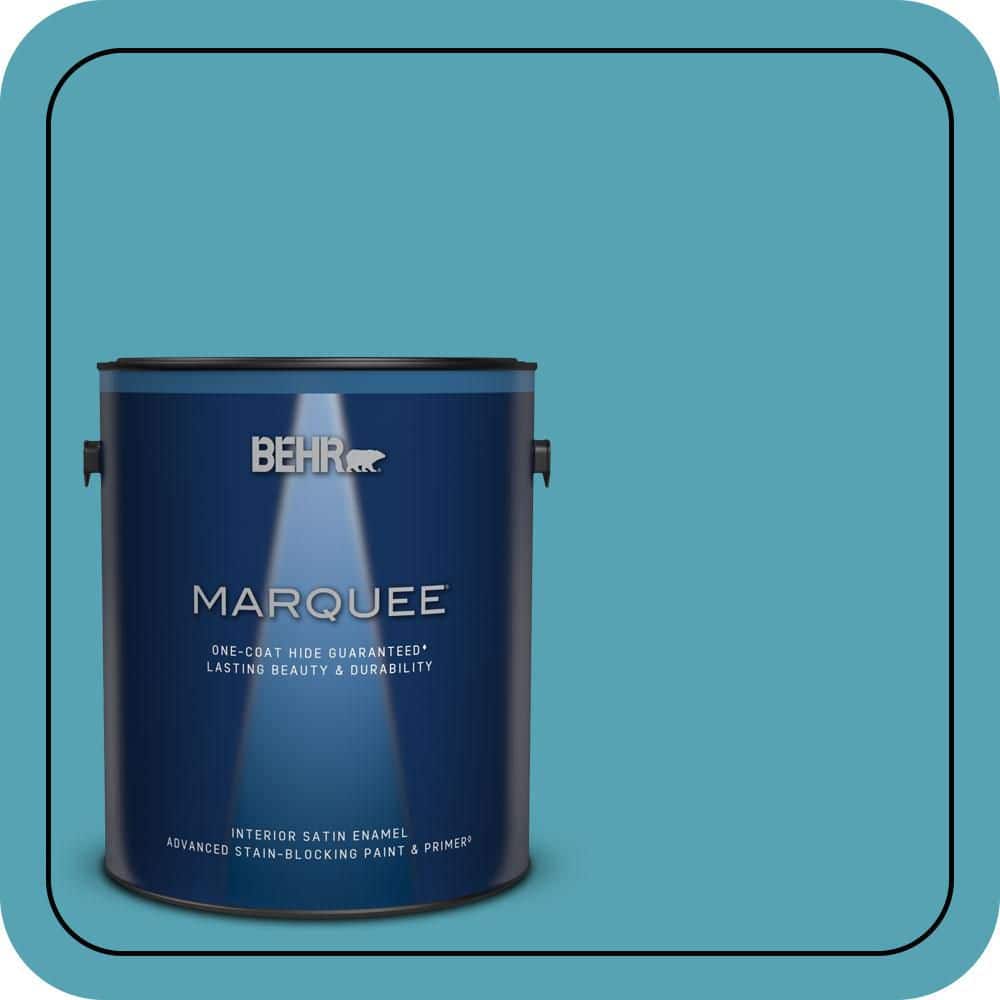 1 gal. #M470-5 Explorer Blue One-Coat Hide Satin Enamel Interior Paint & Primer product image for price tracking
