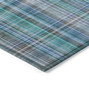 Chantille ACN541 Teal 5 ft. x 7 ft. 6 in. Machine Washable Indoor/Outdoor Geometric Area Rug