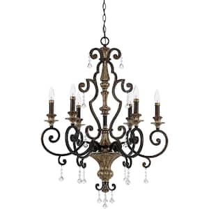 Marquette 6-Light Heirloom Candle-Style Chandelier