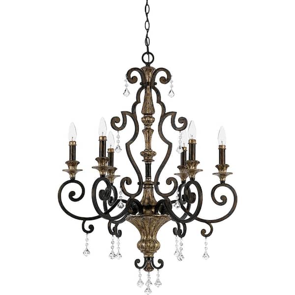 Quoizel Marquette 6-Light Heirloom Candle-Style Chandelier