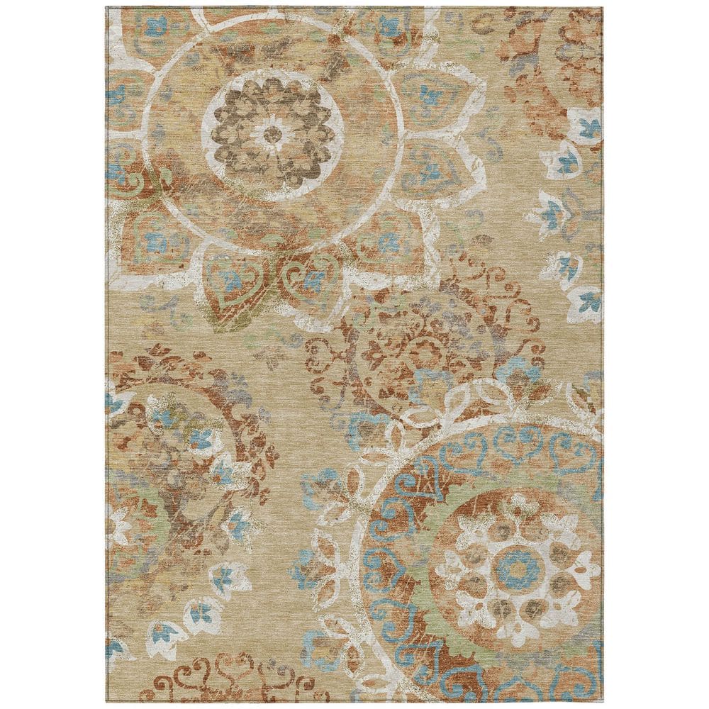 Chantille Machine Washable Indoor/Outdoor Abstract ACN2996 Copper 3 ft. x 5 ft. Area Rug price history on PriceWatchPro