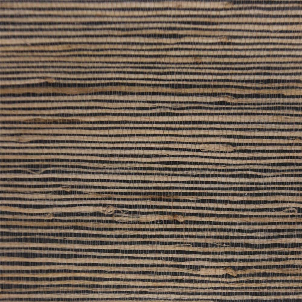 Falkirk Elgin Black Light Beige Natural Grasscloth Wallpaper (Covers 54 sq.