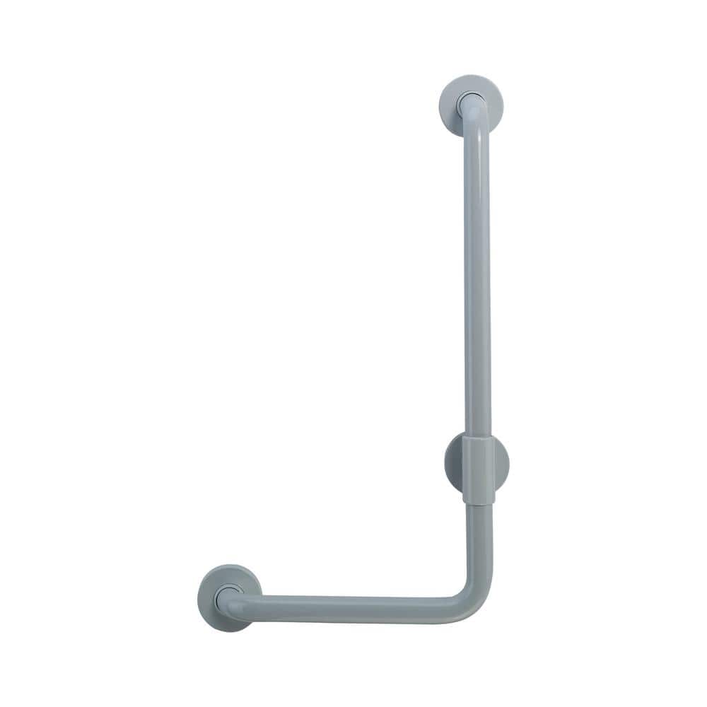 18 X36 Light Gray Contractor Series Antimicrobial Vinyl Coated L-Shape
