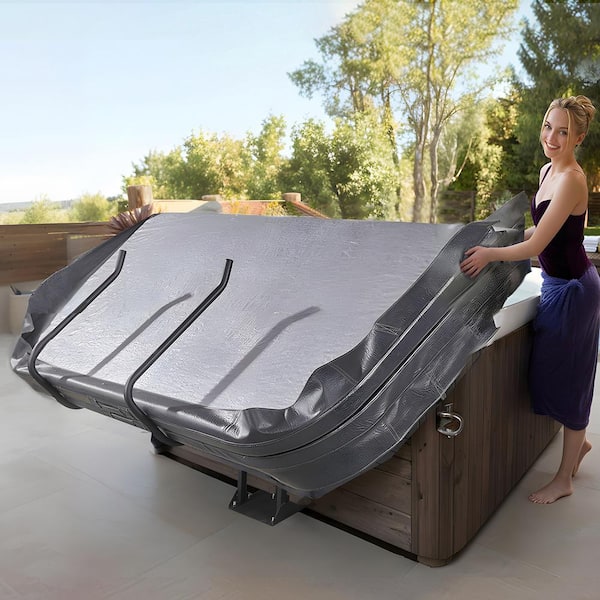 Hot tub Cover Lift Spa Cover Lift Hydraulic, Height 33.1-41.3 in. Width 53.1-92.5 in. Non-Electric Waterless Toilet